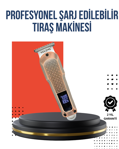 Profesyonel Saç Tıraş Makinesi – 7000RPM Güçlü Motor ve 4 Kademeli Ayar