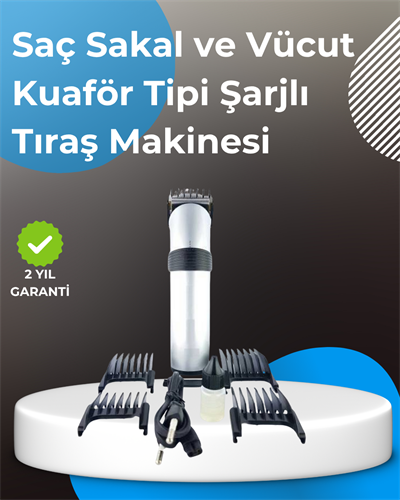 Profesyonel Saç ve Sakal Tıraş Makinesi – Tam Aksesuar Setli