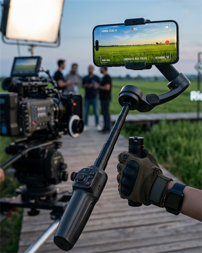 Profesyonel Telefon Video Sabitleyici Gimbal Stabilizer Vlog Aparatı