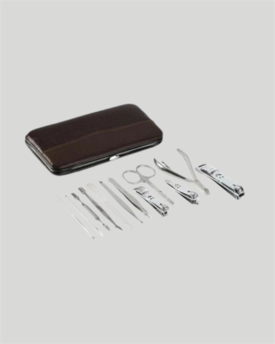 Profesyonel Tırnak Bakım Seti Çelik Aletli Şık Deri Çantalı