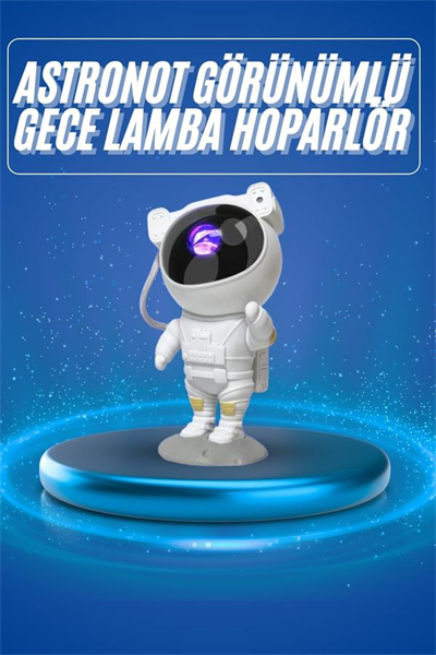 Projeksiyon Astronot Lamba Speaker Sevimli Astronot Bluetooth Hoparlör