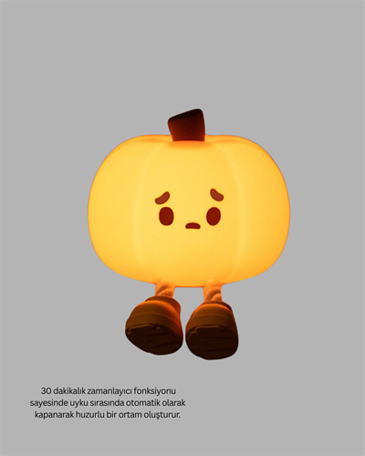 Pumpkin LED Gece Lambası Üç Kademeli Işık Ayarlı