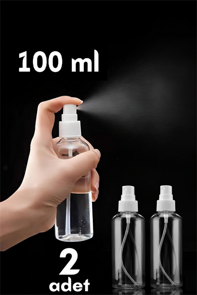 Püskürtücü Boş Sprey Şişe 100 Ml 2 ADET