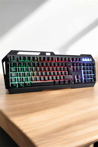 Q Klavye RGB Işıklı Klavye Ve Mouse Seti Kablolu Mouse Hediyeliş