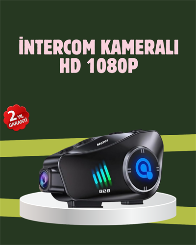 Q28 Full HD Kameralı Motosiklet Kask Kulaklığı – 45 Saat Müzik, IPX6 Su Geçirmez