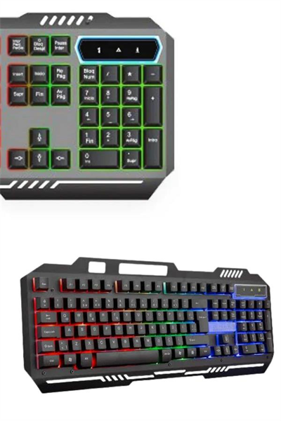 RGB Işıklı Gaming Oyuncu Klavye Q Klavye Mouse Hediyeli