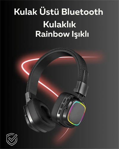 RGB Işıklı Katlanabilir Bluetooth 5.3 Kulak Üstü Kulaklık