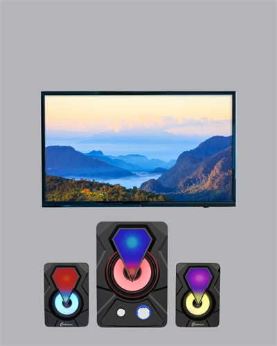 RGB Işıklı USB Hoparlör Seti 9W Çıkış Gücü Derin Bas