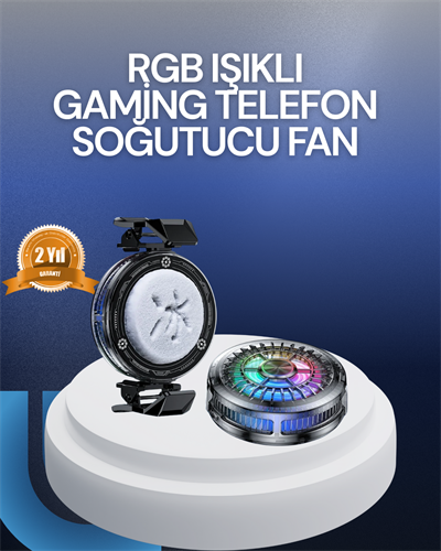 RGB LED Telefon Soğutucu Fan Yüksek Hızlı Soğutma  Cooler
