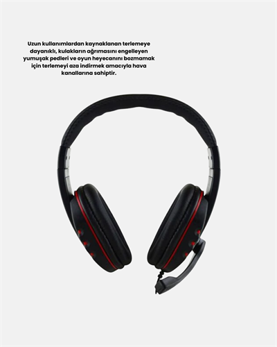 Rahat ve Dayanıklı Mikrofonlu Oyun Kulaklığı – Stereo Ses, Ayarlanabilir Kafa Bandı