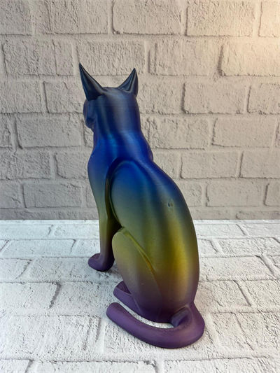Rainbow Renkli Kedi Biblosu Dekoratif Masa ve Raf Süsü