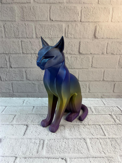 Rainbow Renkli Kedi Biblosu Dekoratif Masa ve Raf Süsü