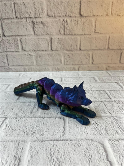 Rainbow hareketli kurt masa dekoru esnek eklem yapılı