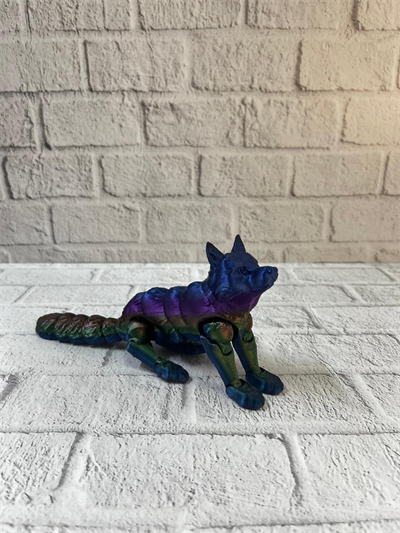 Rainbow hareketli kurt masa dekoru esnek eklem yapılı