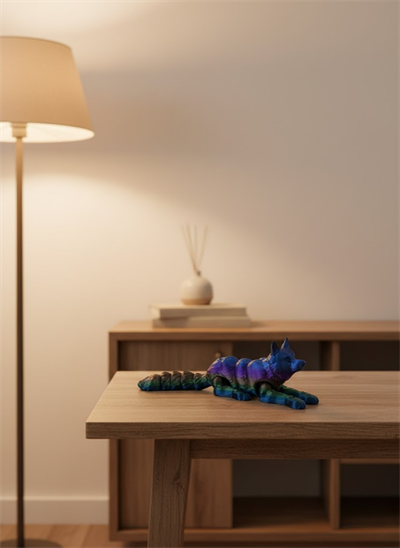 Rainbow hareketli kurt masa dekoru esnek eklem yapılı