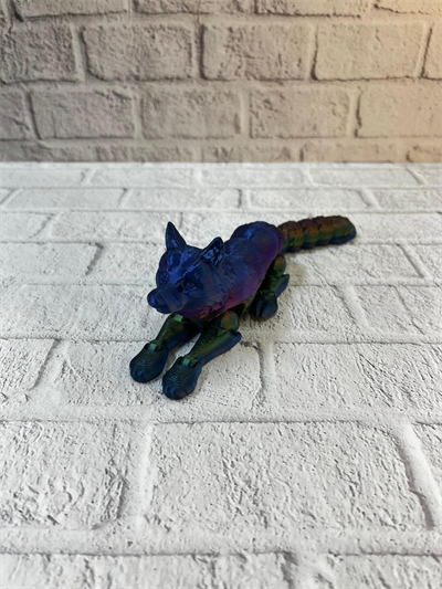 Rainbow hareketli kurt masa dekoru esnek eklem yapılı