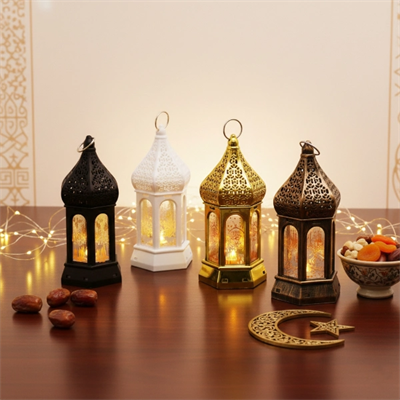 Ramazan Temalı Büyük Altıgen Kapalı Kubbe LED Lamba