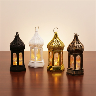 Ramazan Temalı Büyük Altıgen Kapalı Kubbe LED Lamba