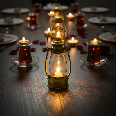 Ramazan Temalı Gold Gaz Lambası LED Işık