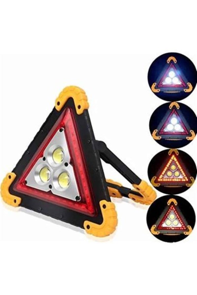 Reflektör Işıklı Ikaz Lambası Şarjlı Çok Fonksiyonlu Işıklı Üçgen Reflektör