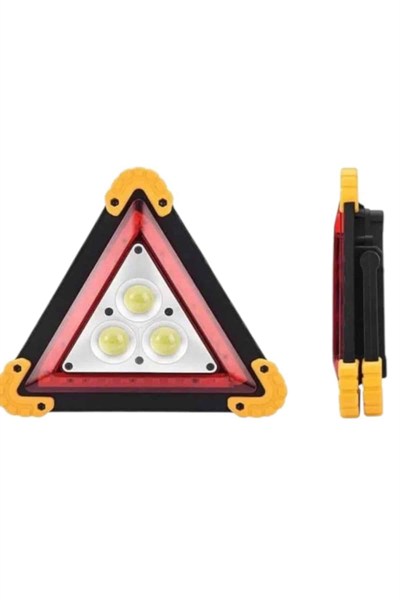 Reflektör Işıklı Ikaz Lambası Şarjlı Çok Fonksiyonlu Işıklı Üçgen Reflektör
