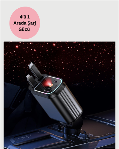 Renault, Peugeot, Citroen, Fiat Araçlar için Hızlı Şarjlı Araç Çakmaklık Adaptörü