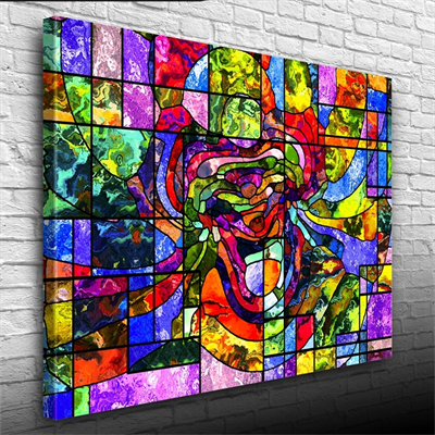 Renklerin Dansı Soyut Çalışma Kanvas Tablo 50 x 70