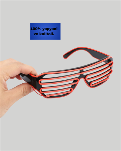 Renkli Işıklı Gözlük Eğlenceli Gece Aksesuarı
