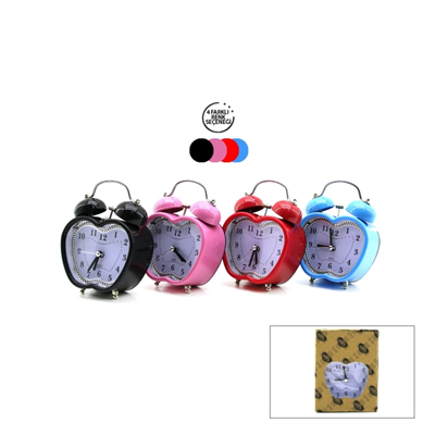 Renkli Kalp Masa Çalar Saati