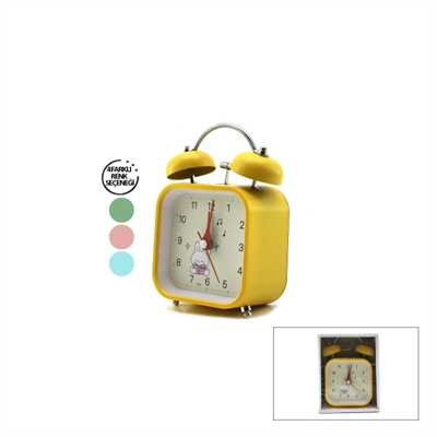 Renkli Kare Masa Çalar Saati