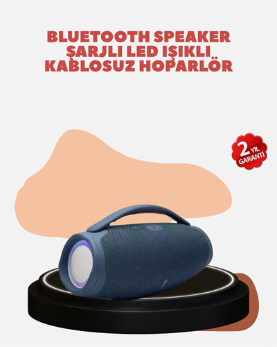 Renkli LED Efektli Suya Dayanıklı Taşınabilir Kablosuz Hoparlör