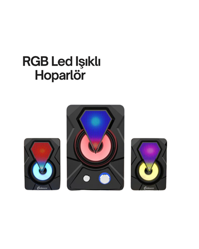 Renkli LED Işıklı Hoparlör