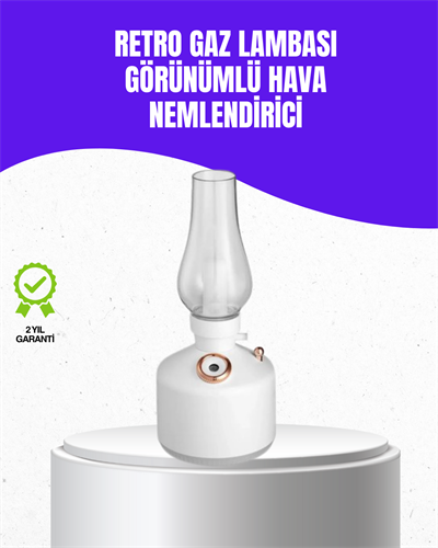 Retro Gaz Lambası Görünümlü Ledli Buhar Püskürtücü Aroma Difüzör