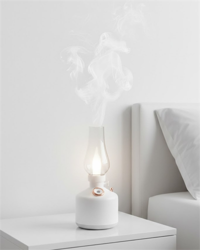 Retro Gaz Lambası Tasarımlı USB Şarjlı Aroma Difüzörü 280 ml Nano Mist Nemlendirici