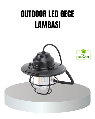 Retro Kamp Lambası Su Geçirmez Taşınabilir Gece Işığı Uzun Pil Ömürlü
