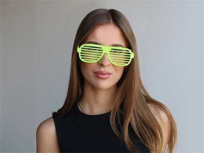 Retro Neon Fosforlu Panjur Gözlük - 12 Adet
