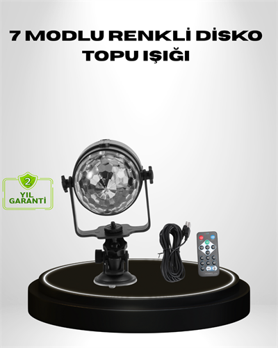 Ritme Duyarlı LED Disko Topu – Renkli Işık Gösterili Parti Lambası