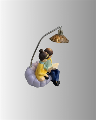 Romantik Çift Temalı Dekoratif Masa Lambası Yumuşak LED Işık