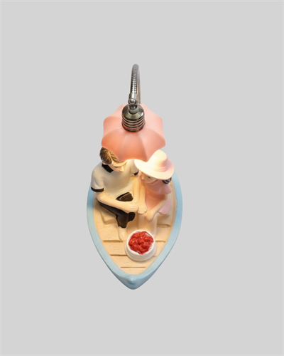 Romantik Sandal Üzerinde Çift Figürü LED Gece Lambası Masa Dekoru