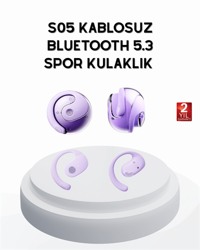 S05 Bluetooth 5.3 Kulaklık IPX4 Su Geçirmez Hızlı Eşleşme Güçlü Stereo Ses