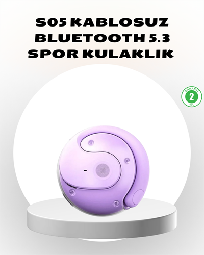 S05 Kablosuz Kulaklık Bluetooth 5.3 IPX4 Su Geçirmez Stereo Ses Otomatik Bağlantı