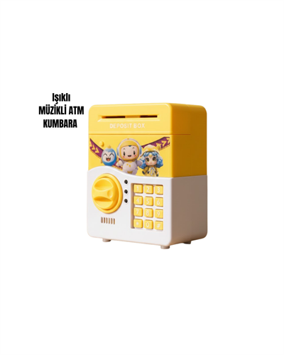 SAM51 MÜZİKLİ IŞIKLI KUMBARA SARI