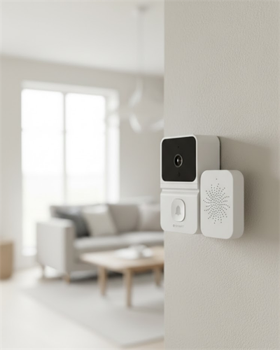 ŞARJLI KAMERALI KAPI ZİLİ BEYAZ