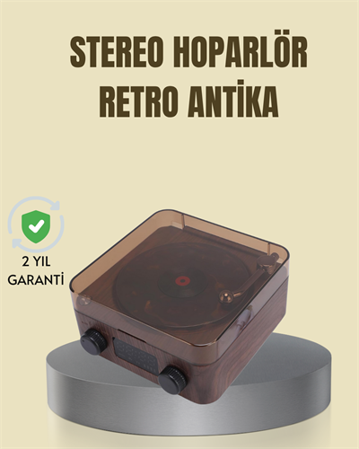 Saatli Gece Işıklı Hoparlör – Modern ve Vintage Tasarım