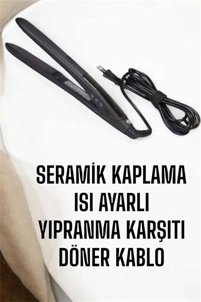 Saç Düzleştirici Isı Ayarlı Döner Kablo Yıpranma Karşıtı