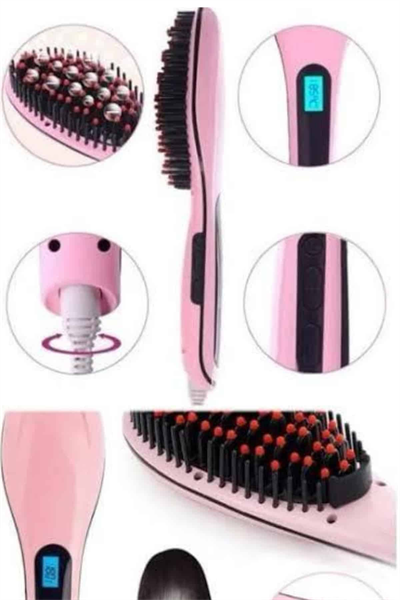 Saç Fırça Akıllı LCD Ekran Pratik Saç Düzleştirici Tarak Pratik Taşınabilir