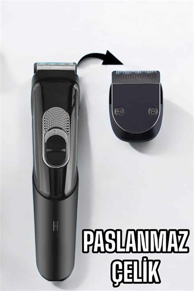 Saç Sakal Vücut Şarjlı Kablosuz Tıraş Makinesi Profesyonel Paslanmaz Çelik