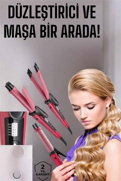 Saç Şekillendirici Düzleştirici Ve Maşa Isı Ayarlı