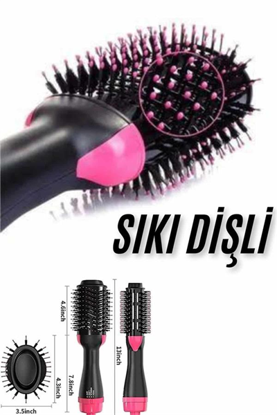 Saç Şekillendirici Ve Saç Düzleştirici Fön Tarağı Tarak Fırça 1200w Saç Kurutma