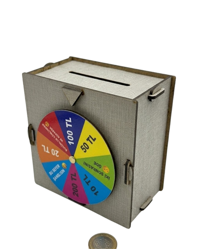 Şans Çarklı Kumbara Para Biriktirme Oyunu Eğlenceli Tasarım